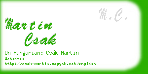 martin csak business card